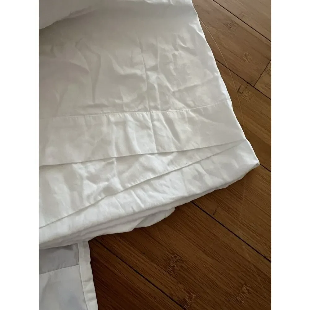 Luxe HOTEL COLLECTION Full Size Flat Sheet 100% Cotton White